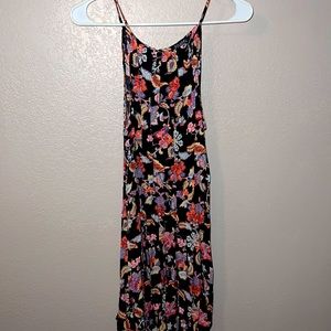 Colorful follower design maxi dress
